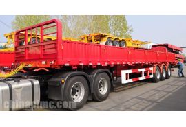 CIMC Tri Axle Side Wall Semi Trailer with 600mm High Side for Sale in Angola
