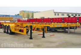 40ft Shipping Container Skeletal Semi Trailer Ready Ship to Jamaica