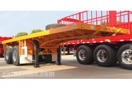 CIMC 2 Axle 20 Foot Flatbed Trailer Ready Ship to Namibia