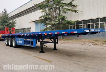 3 Axle 40 ft Flatbed Truck Trailer is ready to ship Uganda
