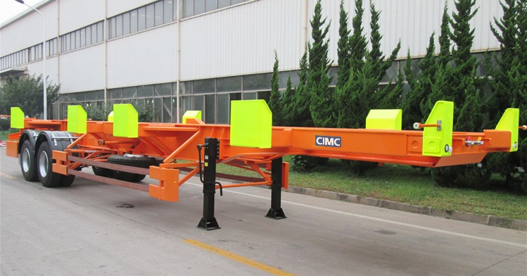 Skeletal semi trailer