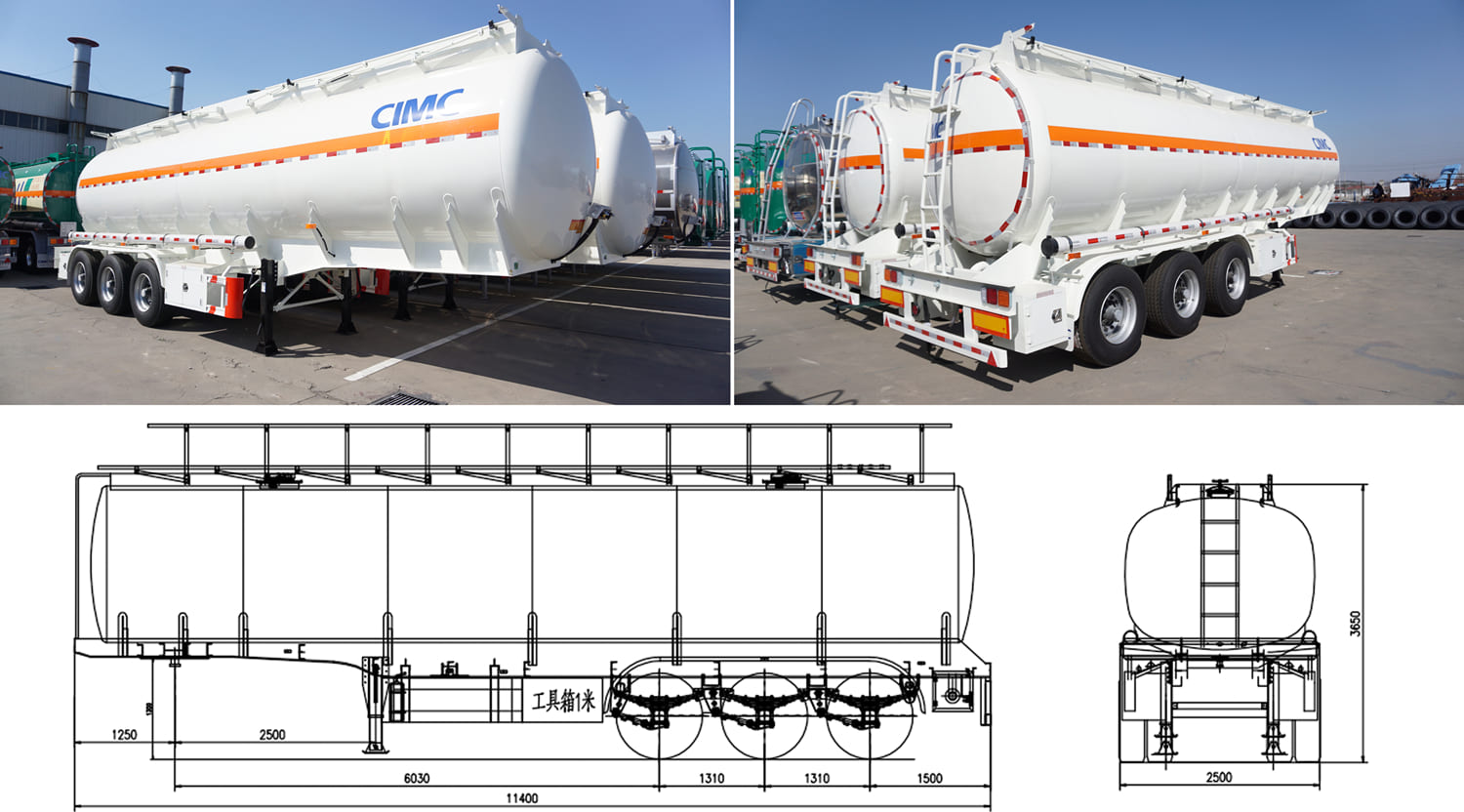 Semi Tanker Trailer for Sale | CIMC Semi Trailer Fuel Tanker | 3 Axle Fuel Tank Trailer Price