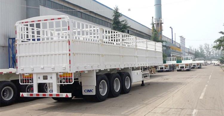 3 Axle 60 Ton Fence Cargo Truck Trailer for Sale in Sudan