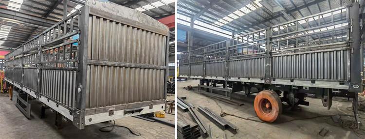 3 Axle 60 Ton Fence Cargo Truck Trailer for Sale in Sudan