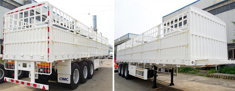 3 Axle 60 Ton Fence Cargo Truck Trailer for Sale in Sudan
