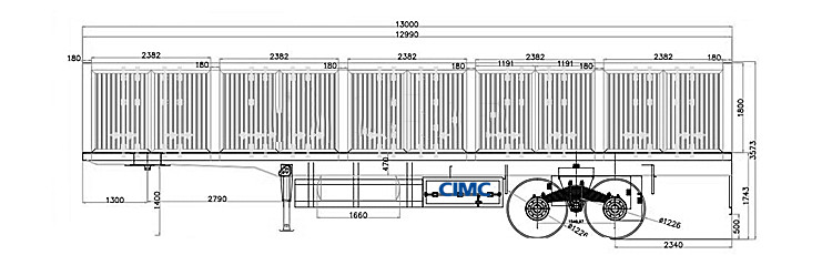 CIMC 40T Side Wall Semi Trailer for Sale in Jamaica
