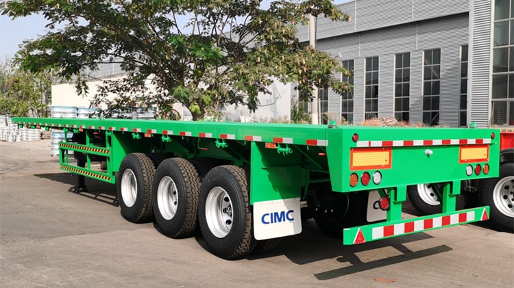 CIMC Flatbed Tri Axle Trailer for Sale in Tanzania
