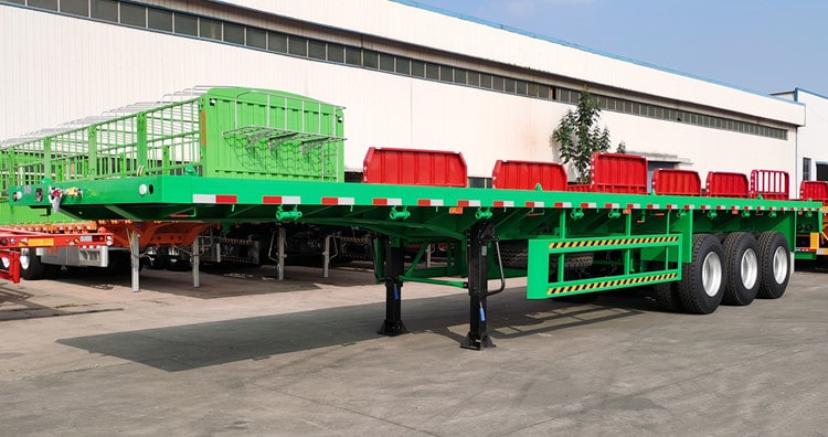 CIMC Flatbed Tri Axle Trailer for Sale in Tanzania