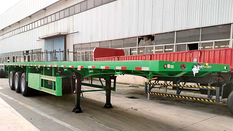CIMC Flatbed Tri Axle Trailer for Sale in Tanzania