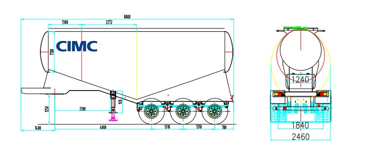 CIMC 35 Ton Cement Silo Trailer for Sale in Qatar