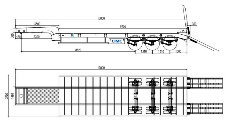 CIMC Tri Axle Semi Low Bed Trailer for Sale in Mauritania