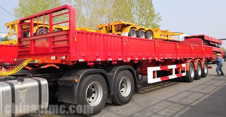CIMC Tri Axle Side Wall Semi Trailer with 600mm High Side for Sale in Angola