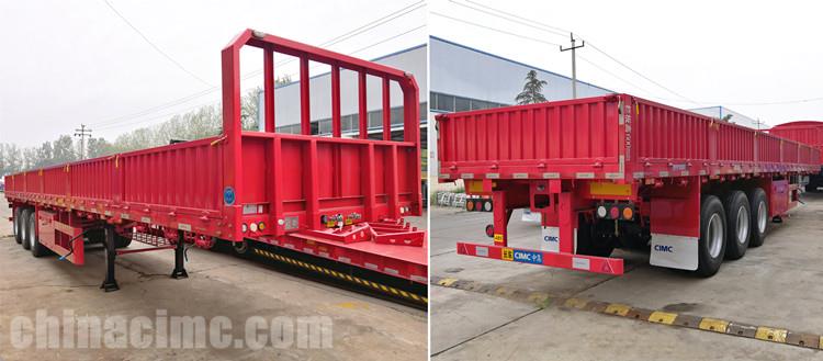 CIMC Tri Axle Side Wall Semi Trailer with 600mm High Side for Sale in Angola