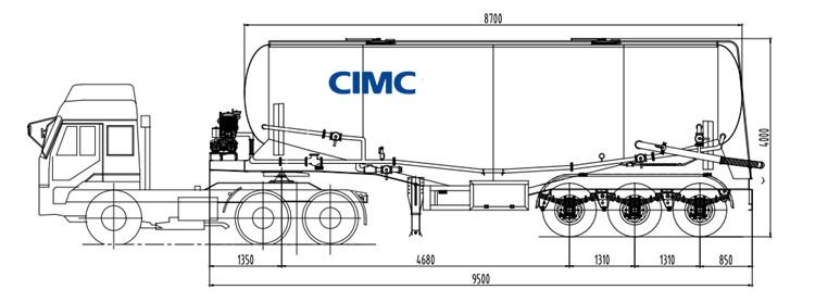 CIMC 40CBM Cement Bulker Truck Trailer Price in Uganda