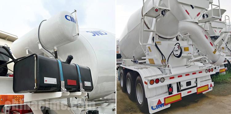 CIMC Tri Axle Cement Concrete Mixer Trailer for Sale in Nigeria