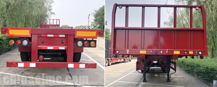 CIMC 40 ft Flatbed Container Trailer with Front Board for Sale in Ghana