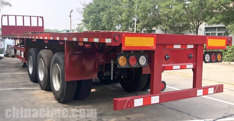 CIMC 40 ft Flatbed Container Trailer with Front Board for Sale in Ghana