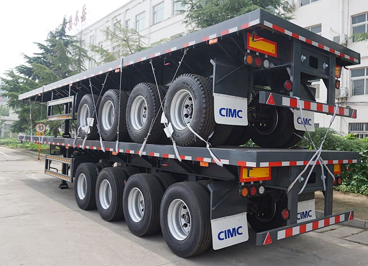 4 axles flatbed trailer