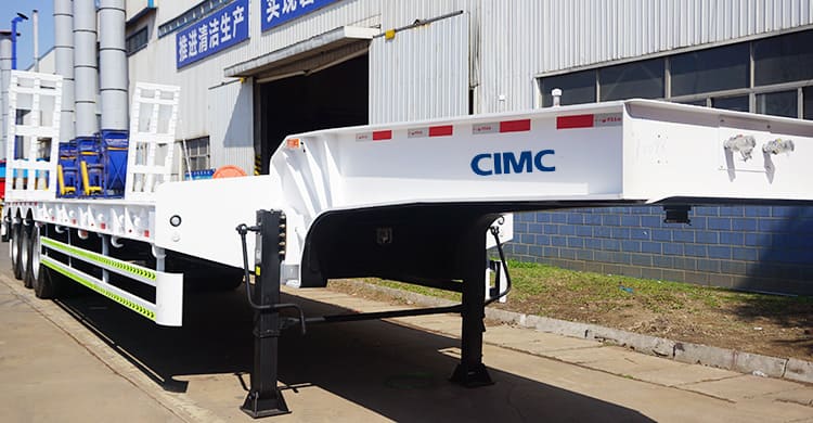 60 Ton 3 Axle Low Bed Truck Trailer 