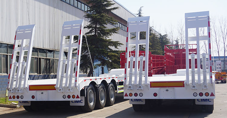 60 Ton 3 Axle Low Bed Truck Trailer 