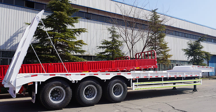 60 Ton 3 Axle Low Bed Truck Trailer 