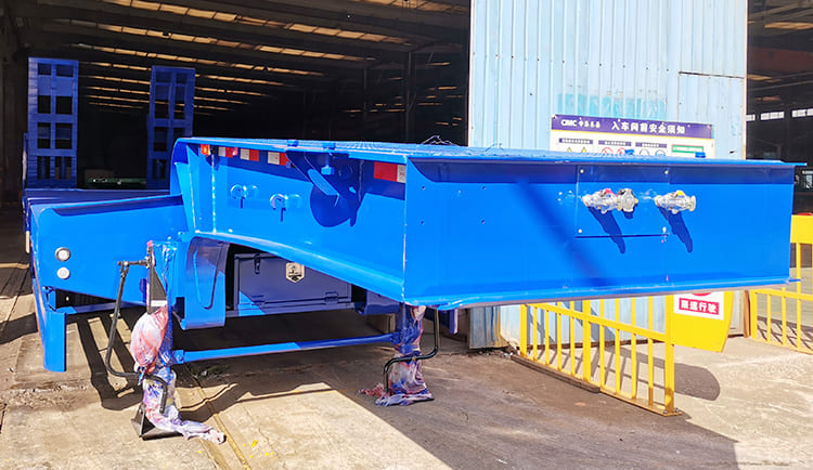 CIMC 80 Ton 4 Axle Low Bed Tractor Trailer for sale in Zambia 