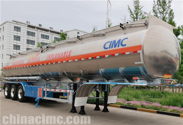 38000 Liters Aluminum Tanker Semi Trailer for Sale In Costa Rica