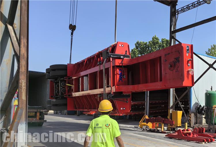 CIMC 2 Axle Low Bed Truck Trailer for Sale In Zimbabwe Harare