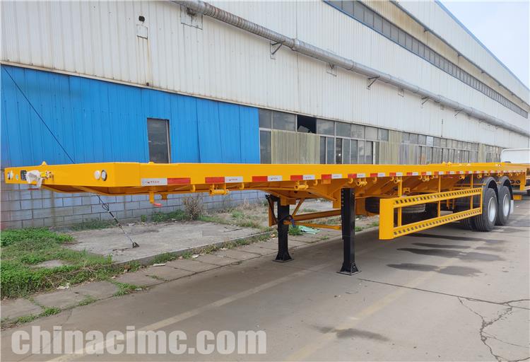 CIMC 2 Axle Flatbed Trailer for Sale In Tanzania