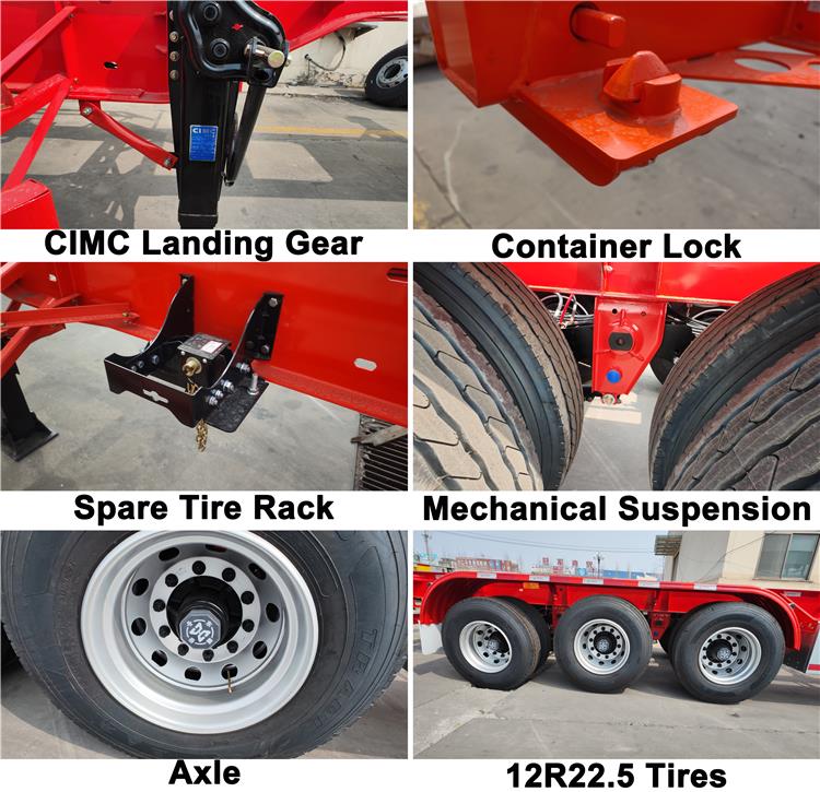 CIMC 3 Axle 40ft Skeletal Trailer for Sale In Venezuela