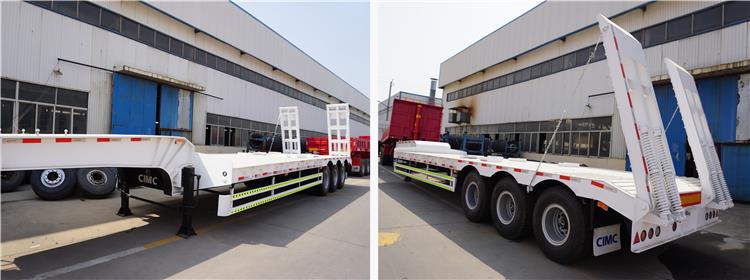 3 Axle 80/90 Tons Low Bed Loader Trailer for Sale in Zambia
