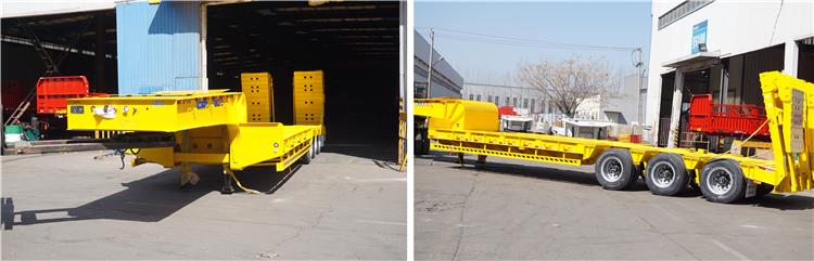 CIMC Tri Axle Step Deck Lowbed Semi Trailer for Sale in Tanzania