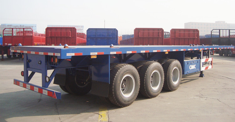 How do you load a flatbed trailer? CIMC tri axle trailer for sale