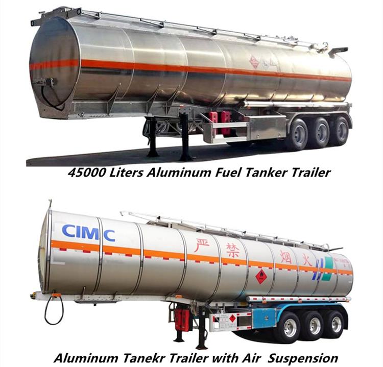 CIMC Aluminum Tanker Trailer | 45000 Liters Aluminum Fuel Semi Trailer for SaleCIMC Aluminum Tanker Trailer | 45000 Liters Aluminum Fuel Semi Trailer for Sale