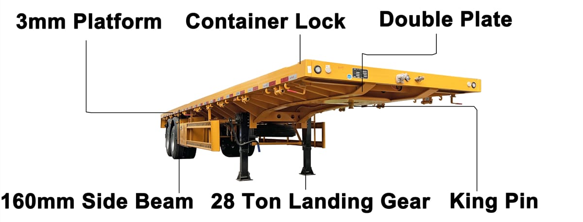 CIMC Flatbed Semi Trailer Specifications and Features