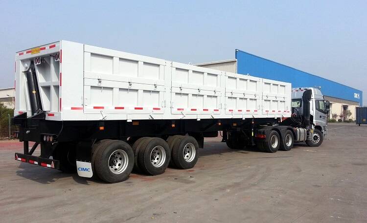 40 cubic meter side dump semi trailer