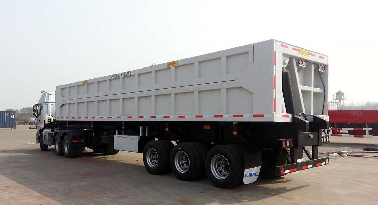 40 cubic meter side dump semi trailer