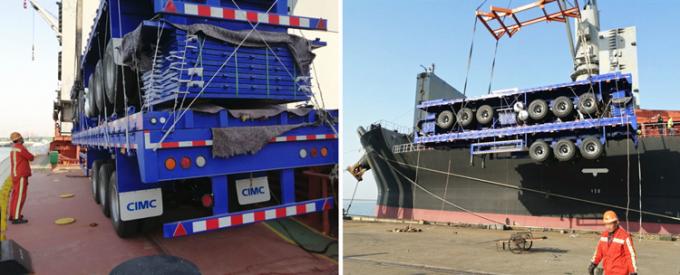 CIMC 3 Axle 40 Foot Container Flatbed Tractor Trailer for Sale