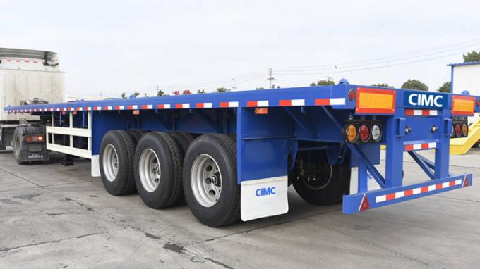 CIMC 3 Axle 40 Foot Container Flatbed Tractor Trailer for Sale