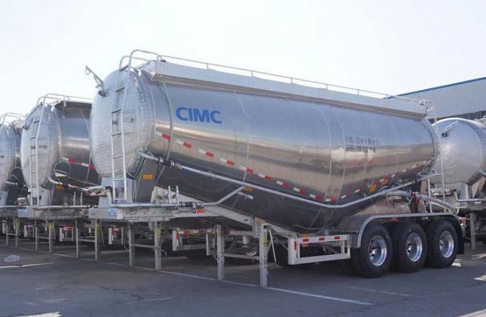 Bulk Cement Lime Powder 30cbm CIMC Aluminum Tanker Trailer