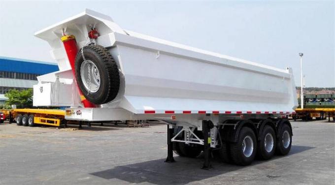 CIMC 80T Heavy Duty Tractor Semi End Dump Trailer Price for Sale