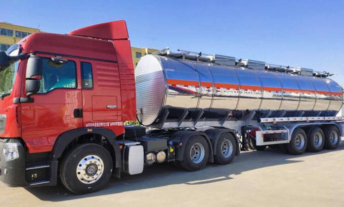 3 Axle Fuel Transport Stainless Steel Tanker Trailer CIMC Manufacturers