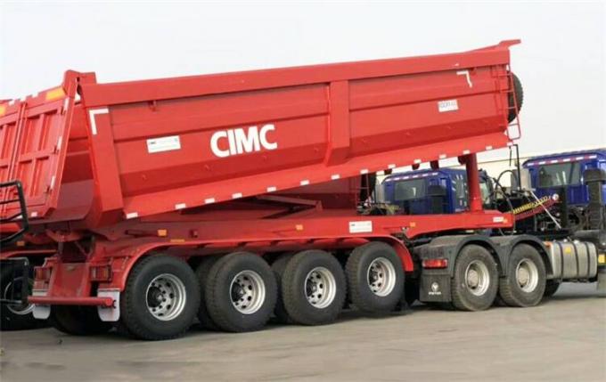 4 Axle 60T CIMC Semi Dump Tipper Tractor Trailer Price for Sale