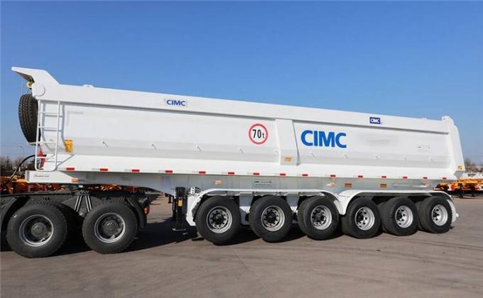 Main Specification: Overall dimension:	11000*2500*4000mm Volume:	80-100T Axles:	6 axles Suspension:	Heavy duty mechanical suspension Tipping system:	196 hydraulic cylinder Tire	24 units King pin	90# Landing gear	JOST Brake system	WABCO Electrical system	24V, LED lights   Advantages of TITAN dump trailer for sale: 1. Hydraulic cylinder: The heavy-duty cylinder with a wider diameter, stronger lifting capacity and higher height, which makes the lifting more stable and does not easy to roll over. 2. .Vice beam: with 4 units vice beam, which can make the bottom of the box better bearing capacity, and will not easily deform. The lattice structure of the side door makes the side door more solid. 3. Double-plate main beam for heavy-duty dump trailer. For heavy-duty dump semi-trailers, the main beam is designed with double plates, which have stronger carrying capacity