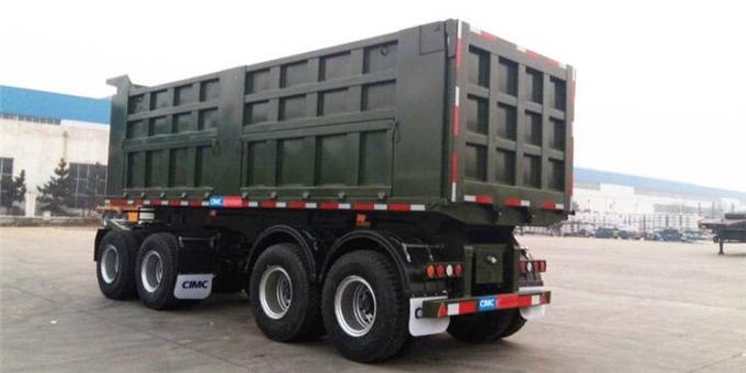 4 Axle Hydraulic 35Cbm Drawbar Tipper Trailer for Sale-CIMC Trailer