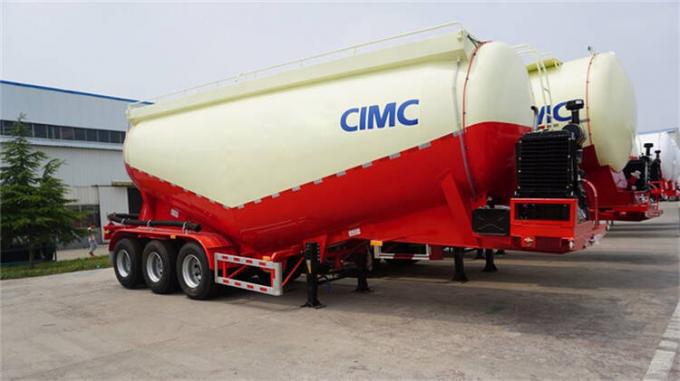 50-55cbm Bulk Cement Powder Tankers Truck for Sale-CIMC Manufacturer