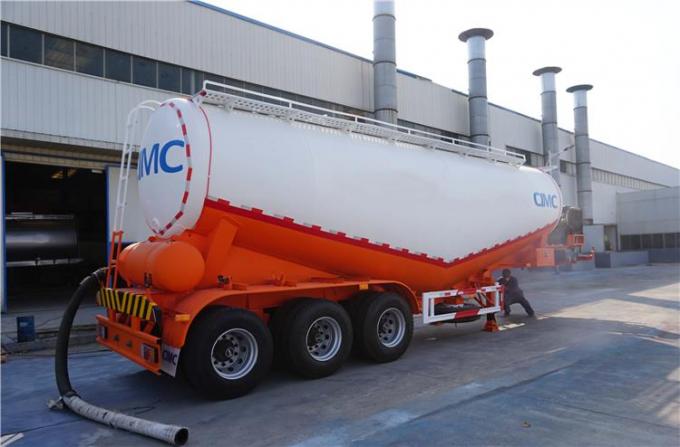 3 Axle Bulk Cement Tanker Semi Trailer for Sale-CIMC Manufacturer