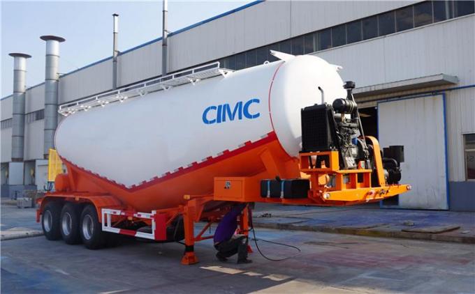 3 Axle Bulk Cement Tanker Semi Trailer for Sale-CIMC Manufacturer