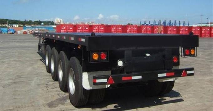 CIMC 4 Axle 48 Foot Flat Deck Container Flatbed Semi Trailer with Airbag Suspension
