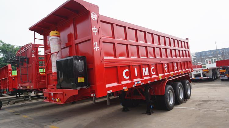 Tri Axle Rear Dump Semi Trailer Tipper-CIMC Manufacturer